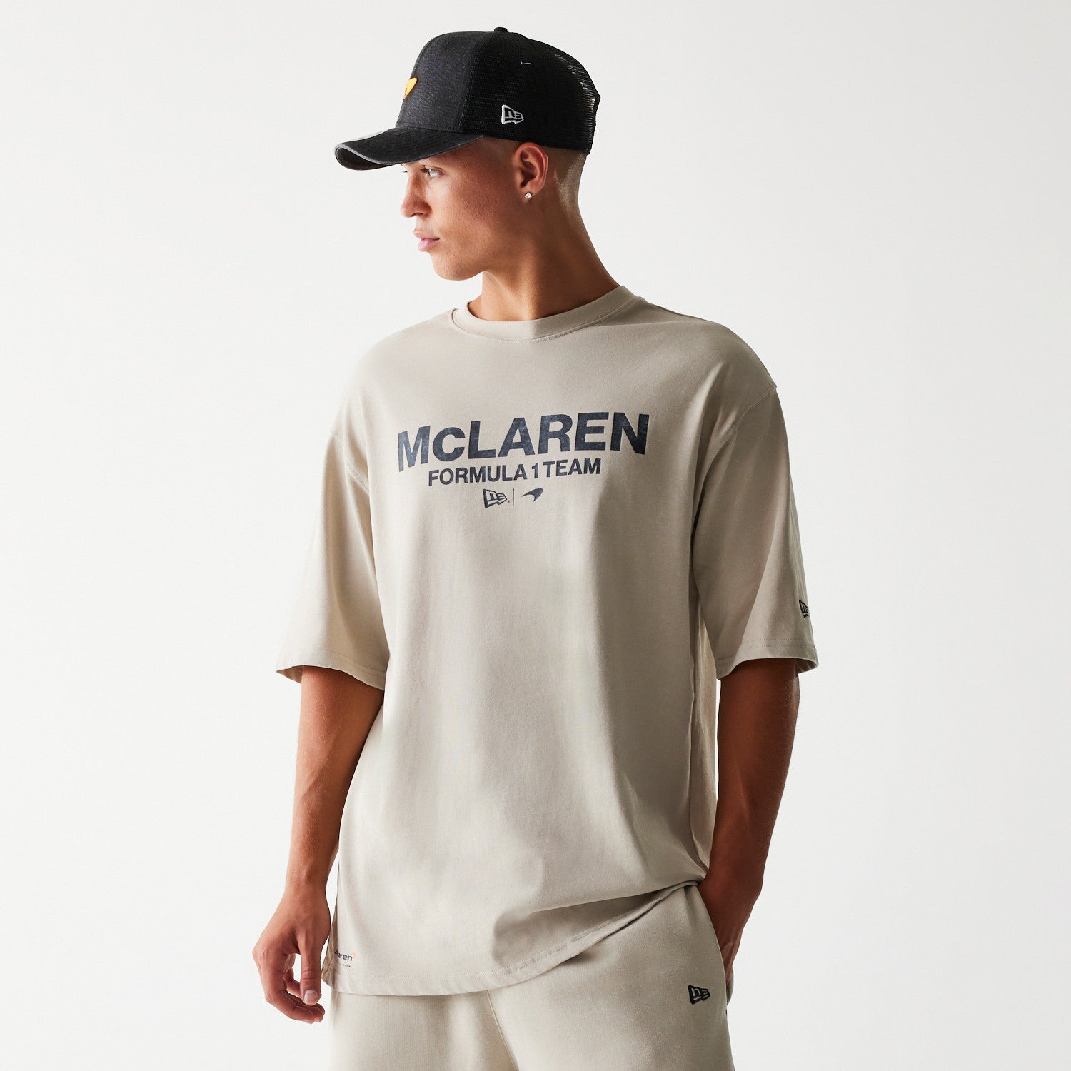 McLaren Racing F1 Word Mark Oversized Tee Adults - Stone