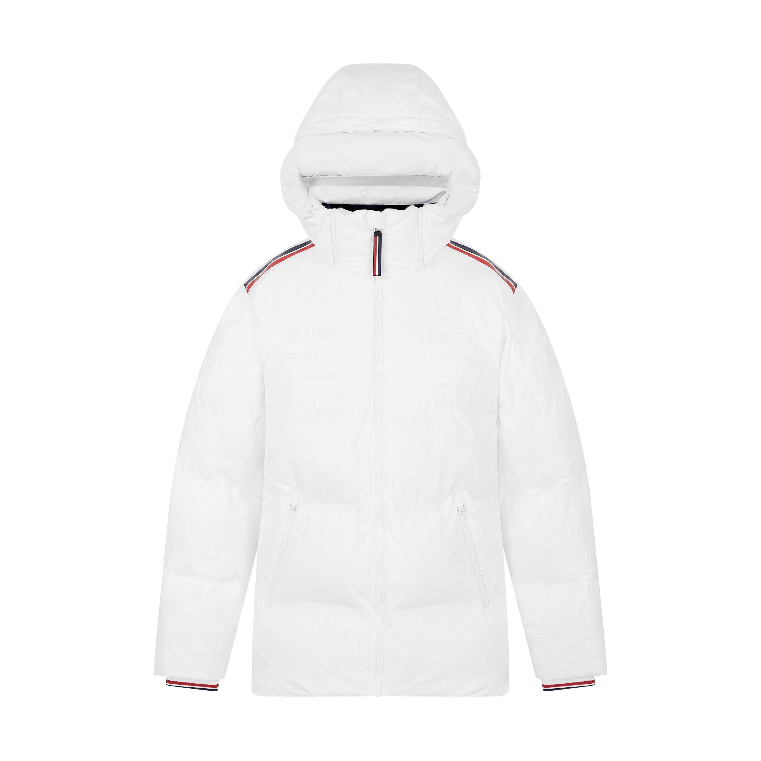 Mercedes AMG Petronas F1 Team 2024 Puffer Jacket Mens - White
