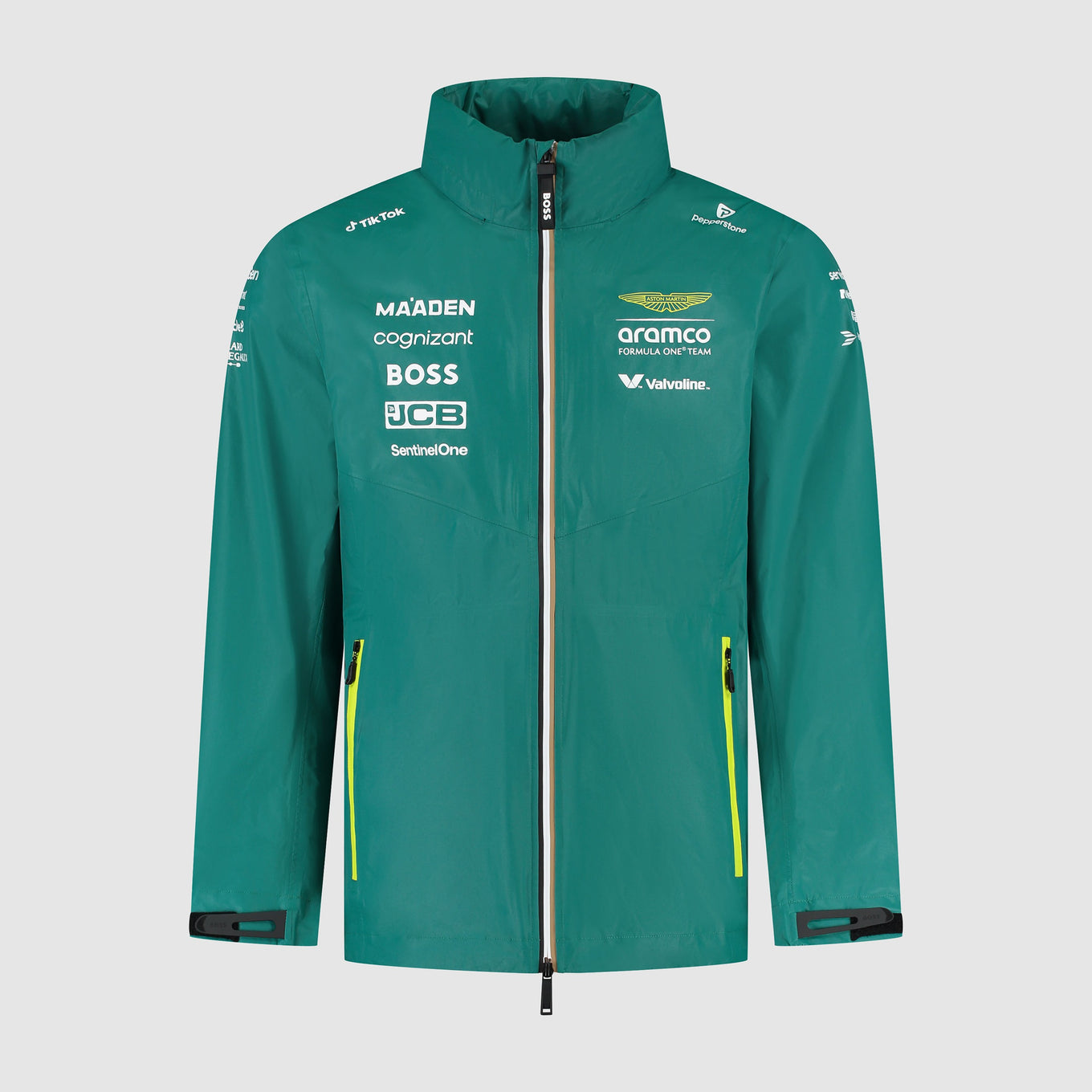 Aston Martin F1 Team 2025 Rain Jacket Mens - Green