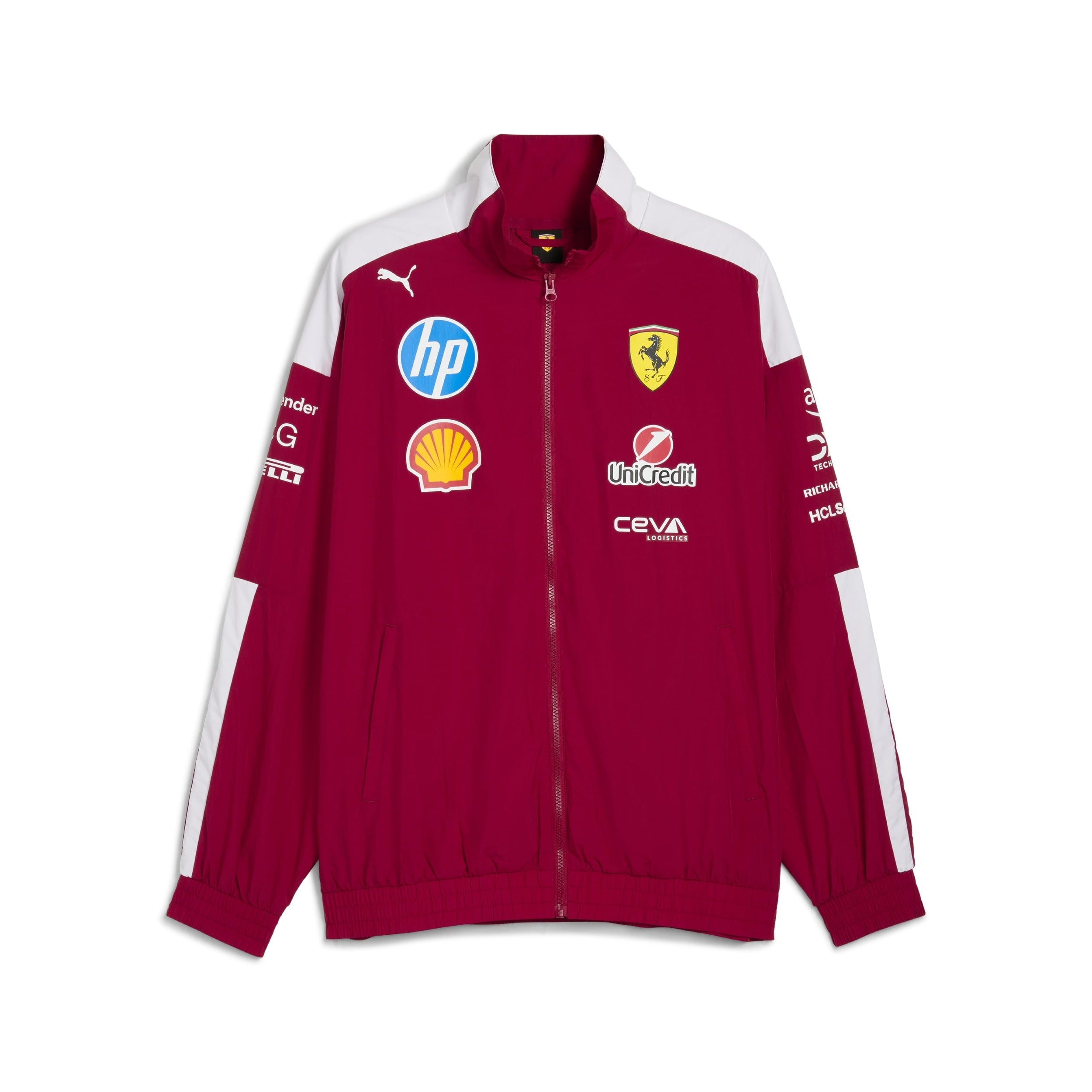Scuderia Ferrari F1 Team 2025 Drivers T7 Oversized Jacket Mens - Dark Cherry
