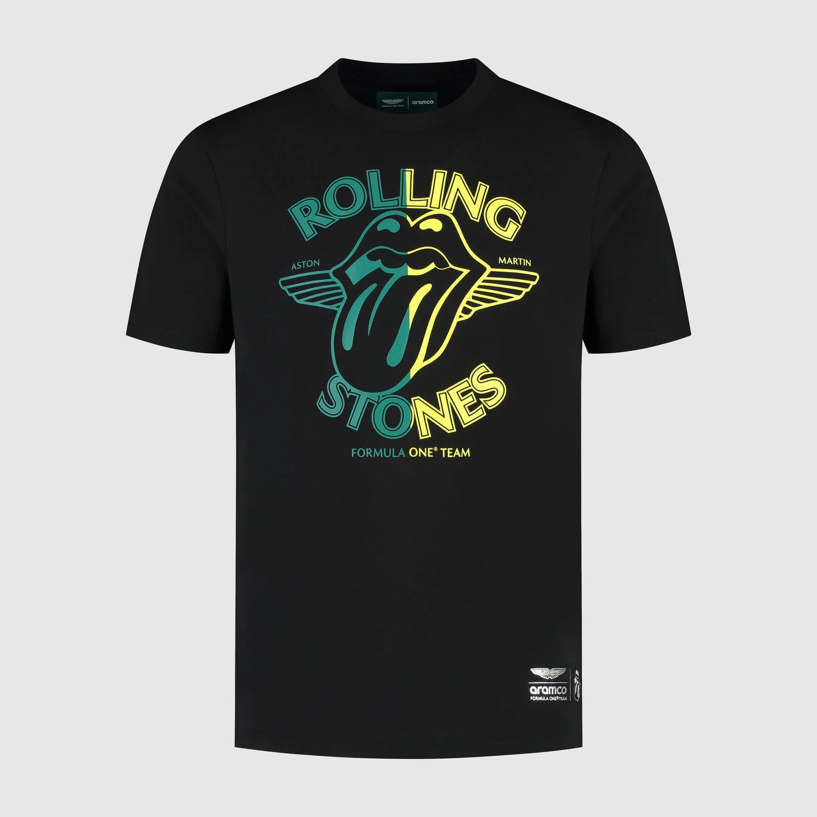 Aston Martin F1 Special Edition Rolling Stones Tee Mens - Black
