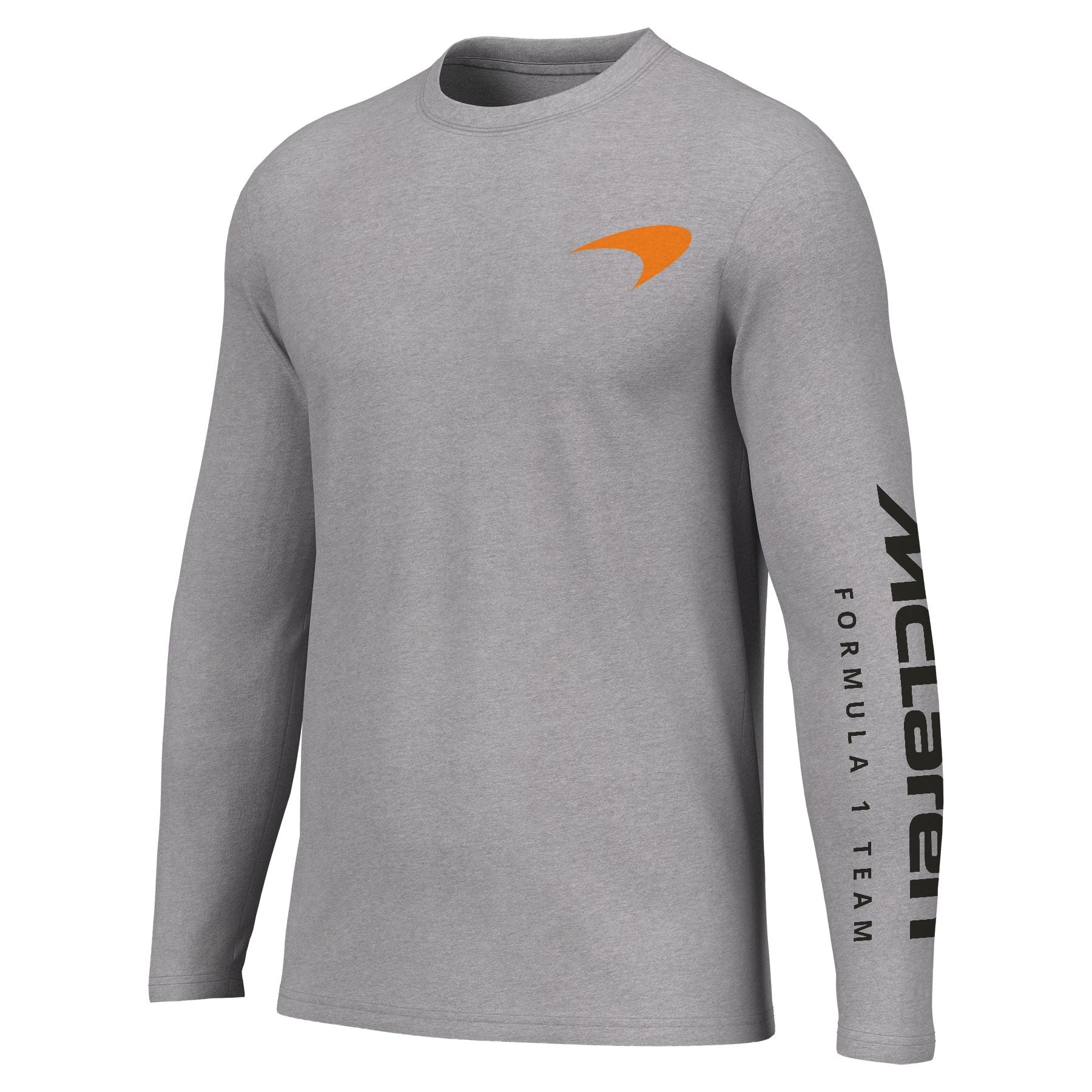 McLaren Racing F1 Car Outlined Long Sleeve Tee Mens - Heather Grey