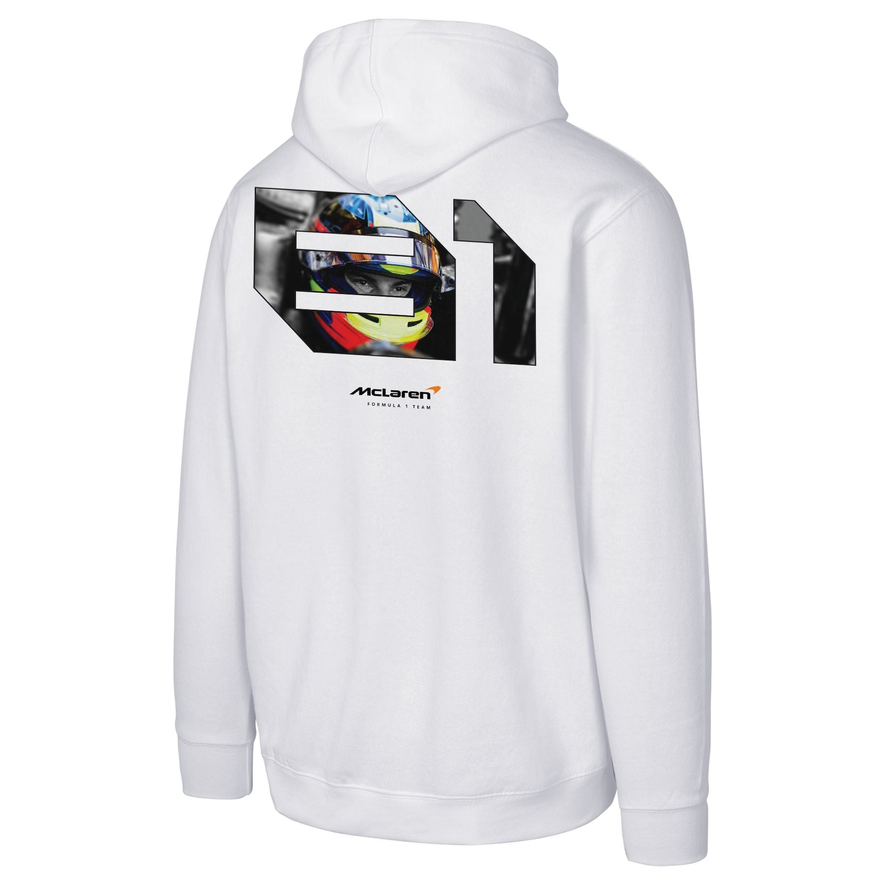 McLaren Racing F1 Oscar Piastri 81 Pullover Hoodie Mens - White