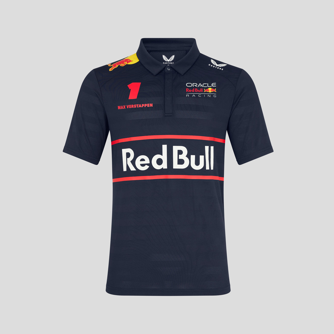 Red Bull Racing F1 Team 2025 Max Verstappen Short Sleeve Polo Shirt Mens - Night Sky