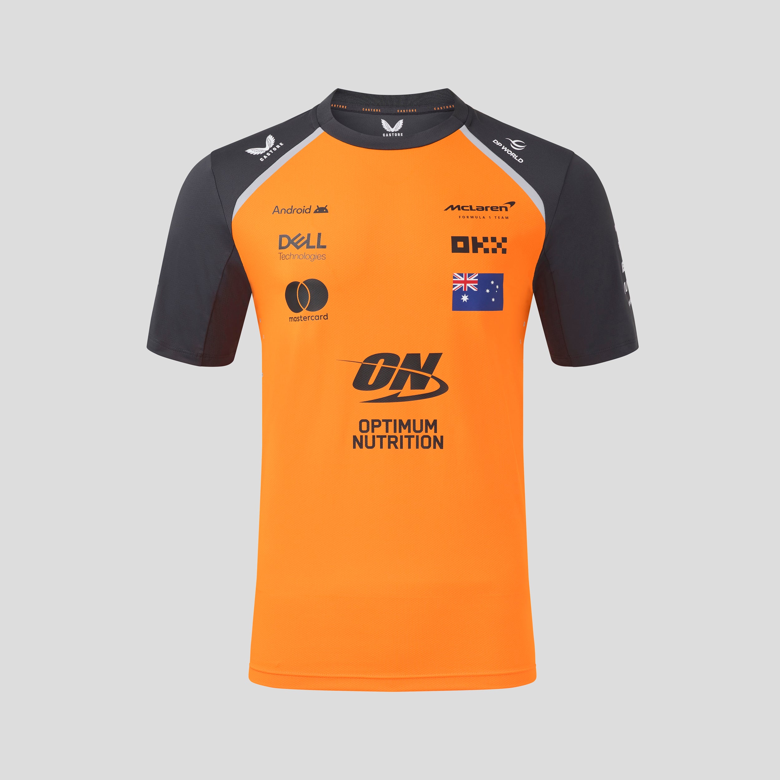 McLaren Racing F1 Official Team 2025 Set Up T-Shirt Oscar Piastri Mens - Papaya