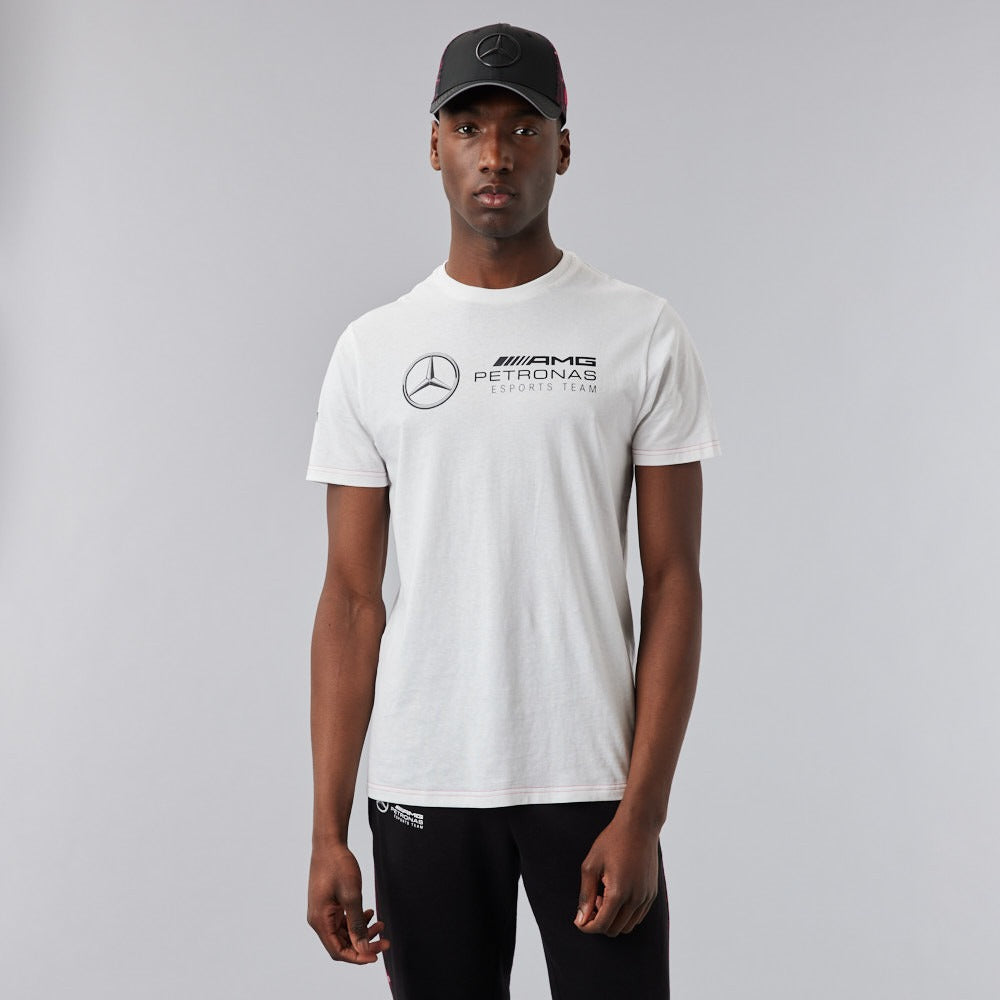 Mercedes E-Sports Chest Logo Tee - White
