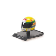 Minichamps Ayrton Senna 1984 F1 Mini Helmet Adults - Yellow - 1:10 Scale