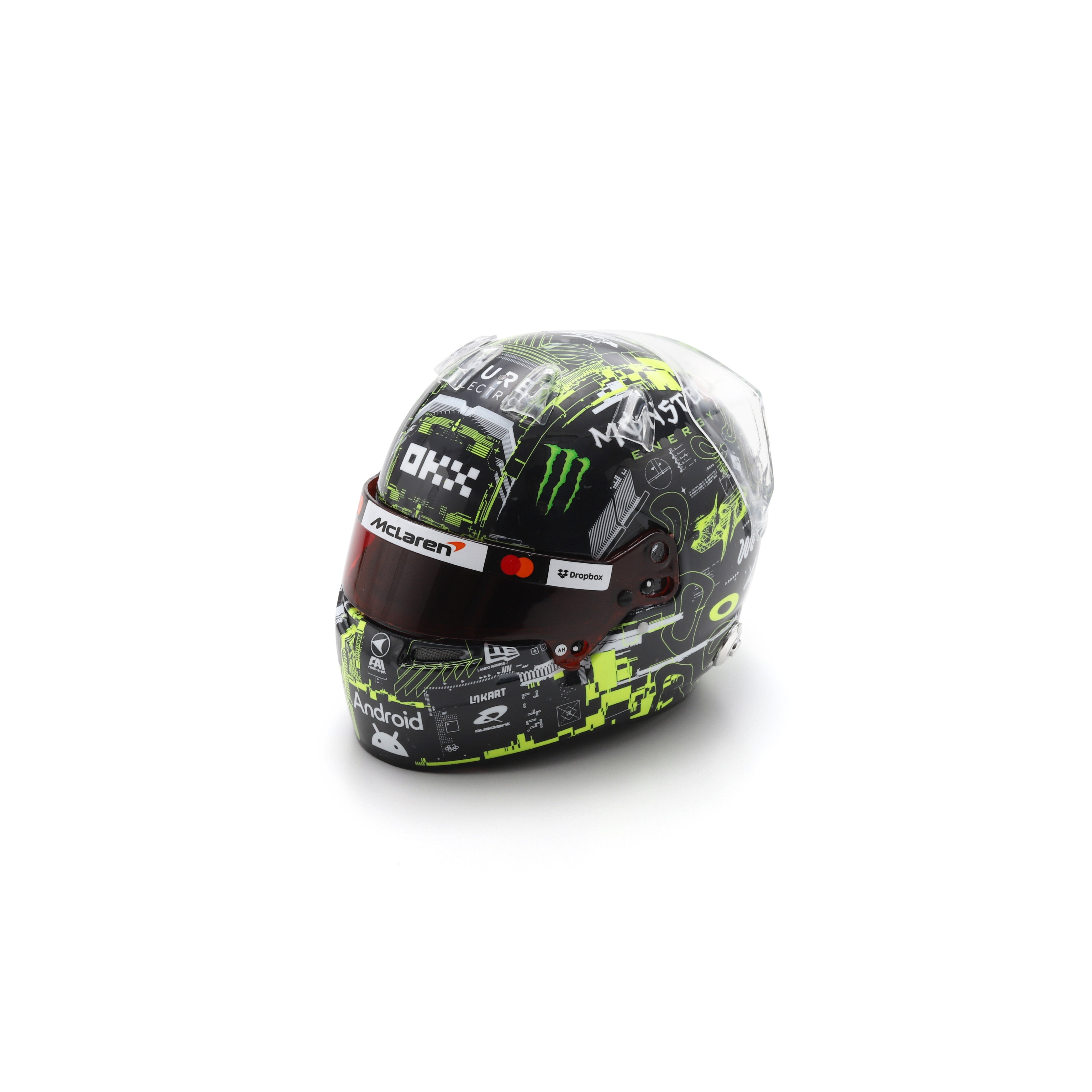 Spark McLaren Racing F1 Lando Norris 2025 Test Mini Helmet - 1:5 Scale