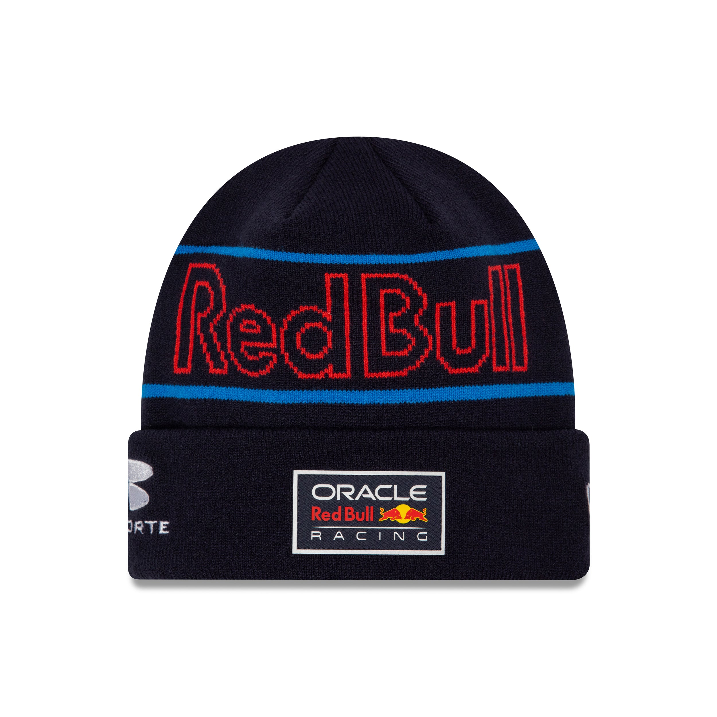 Red Bull Racing F1 Sergio Perez Team Cuff Beanie Adults - Night Sky/Hot Red