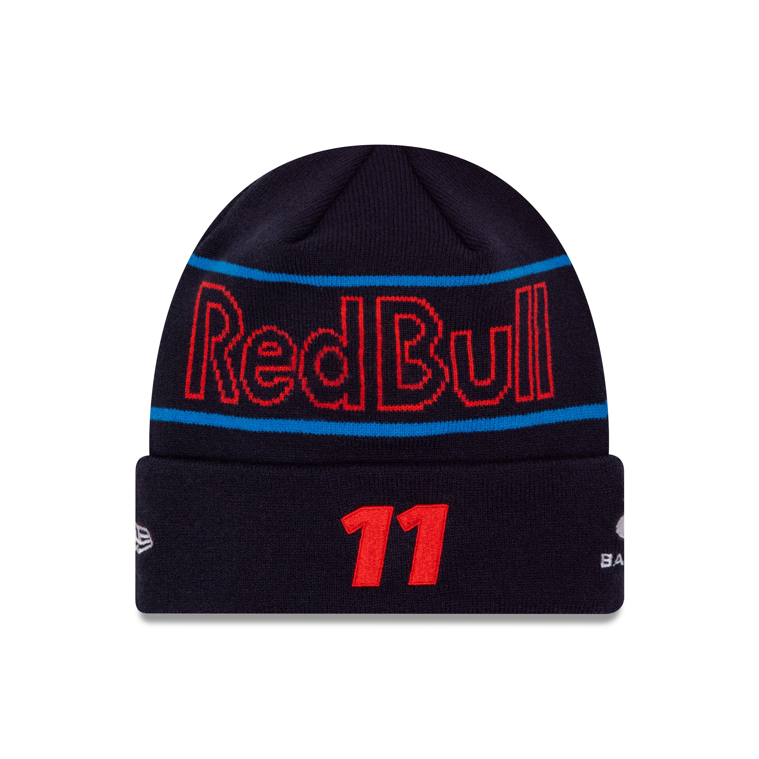 Red Bull Racing F1 Sergio Perez Team Cuff Beanie Adults - Night Sky/Hot Red