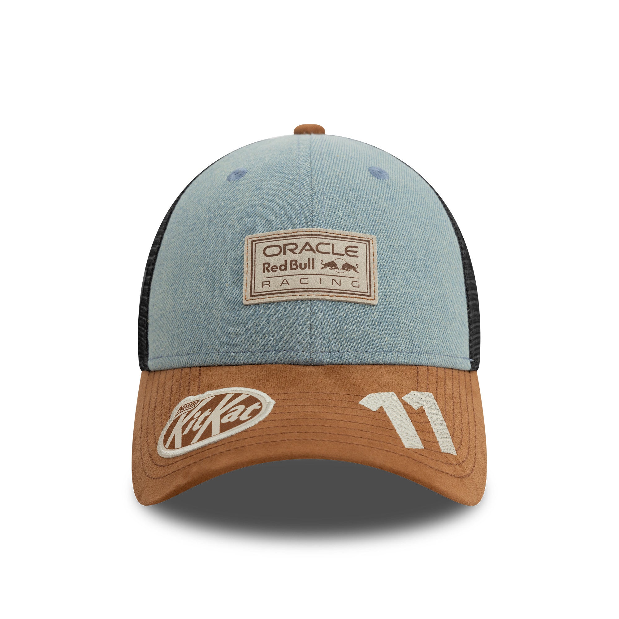 Red Bull Racing F1 Austin Sergio Checo Perez 9Forty Cap Adults - Blue Denim/Brown Suede