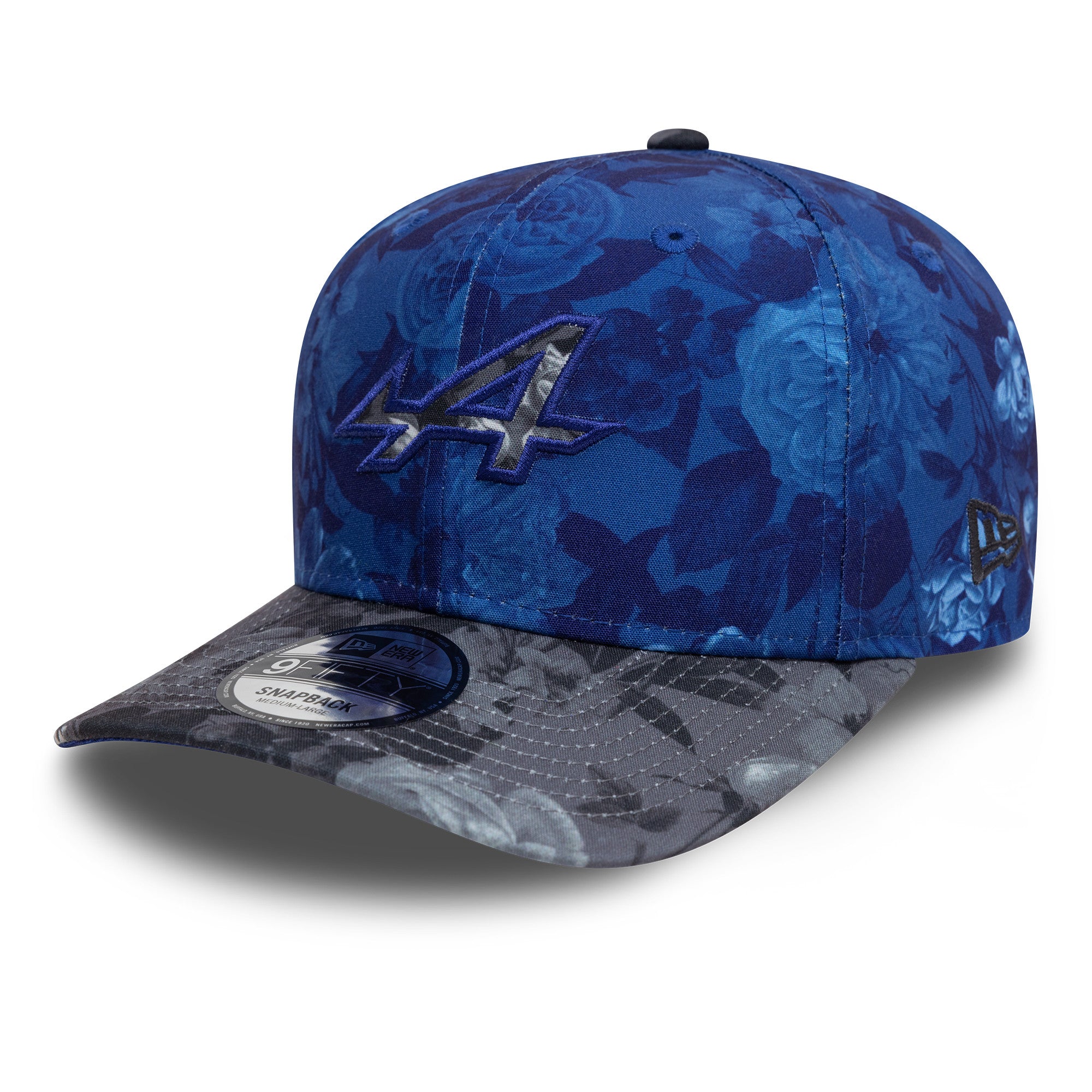Alpine F1 Tonal Floral 9Fifty Cap Pre Curve Adults - Light Navy/Dark Grey