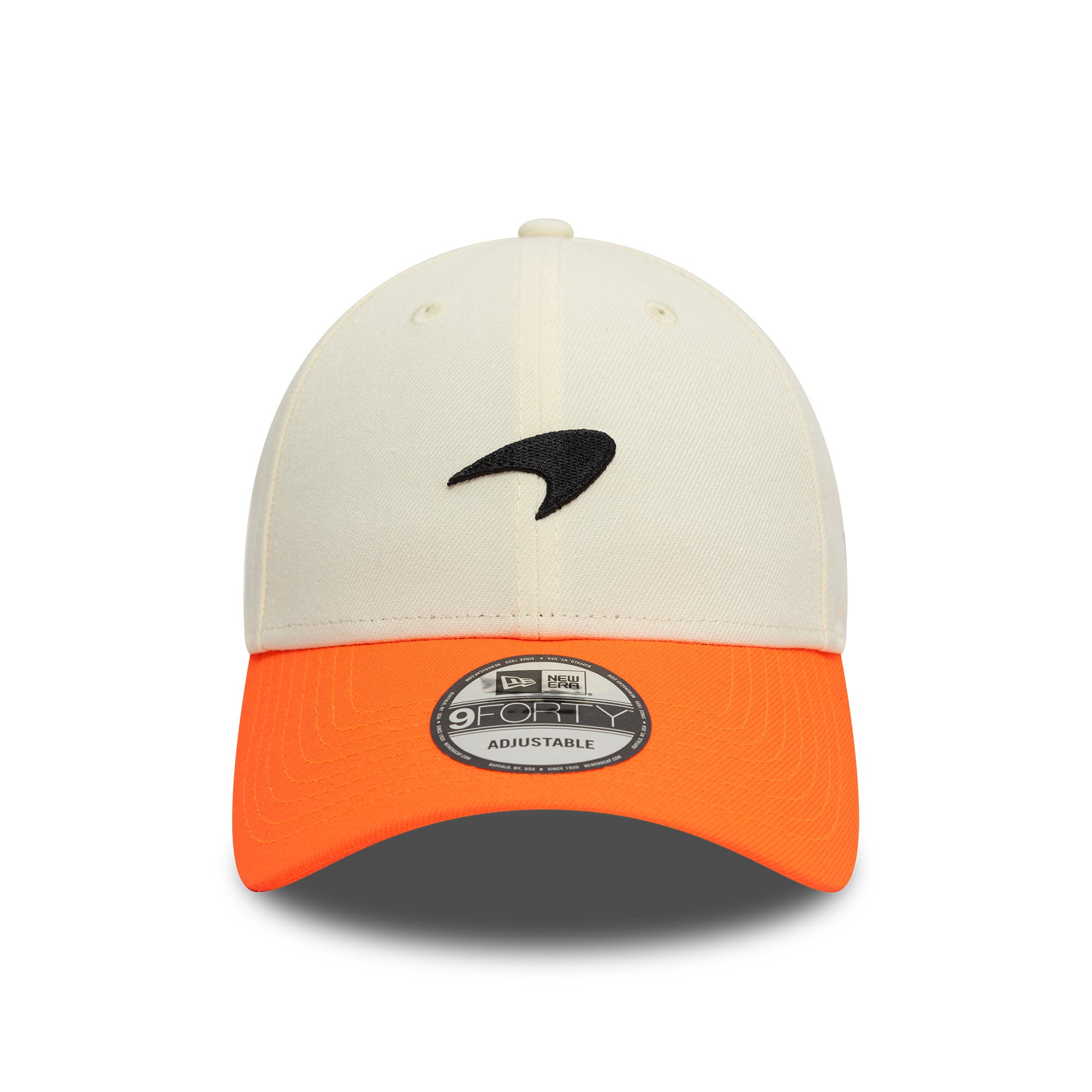 McLaren Racing F1 Contrast Visor 9Forty Cap Adults - Off White/Bright Orange