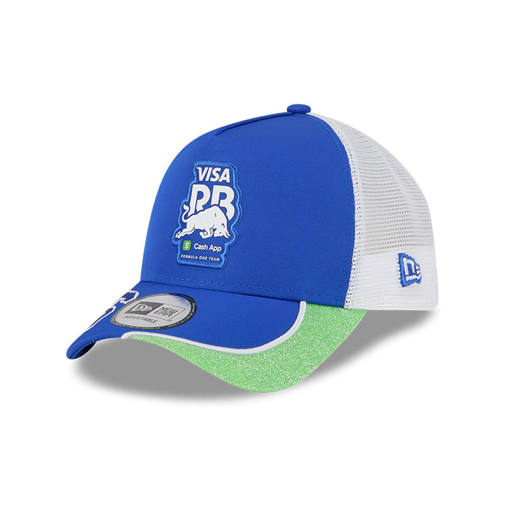 Visa Cash App RB F1 Vegas Isack Hadjar Glitter Trucker Cap Adults - Medium Blue