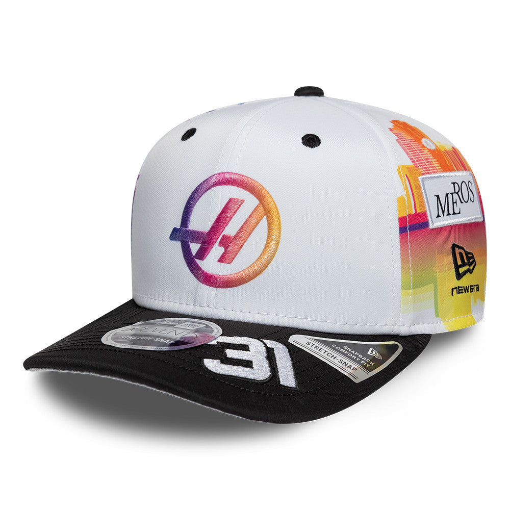 Haas F1 Estaban Ocon Miami 9Seventy Cap Stretch Snap Adults - White