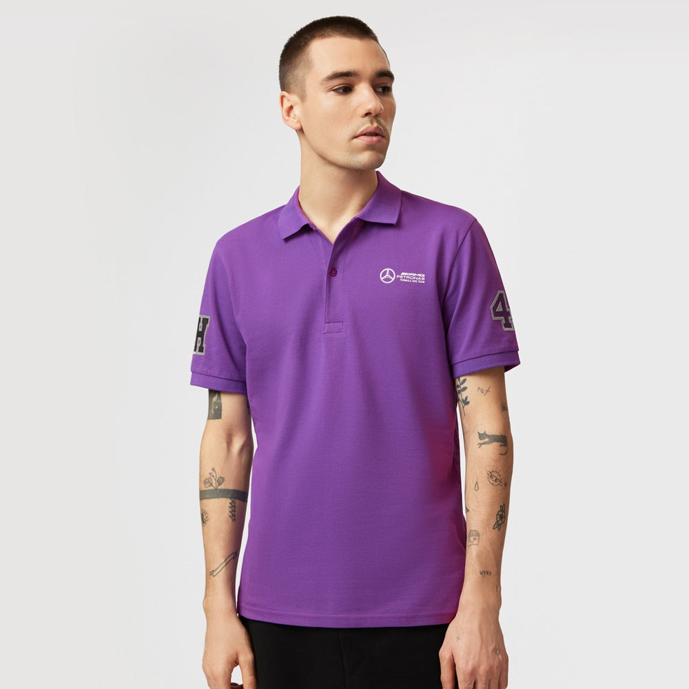 Mercedes AMG Petronas F1 Lewis Hamilton Polo Mens - Purple