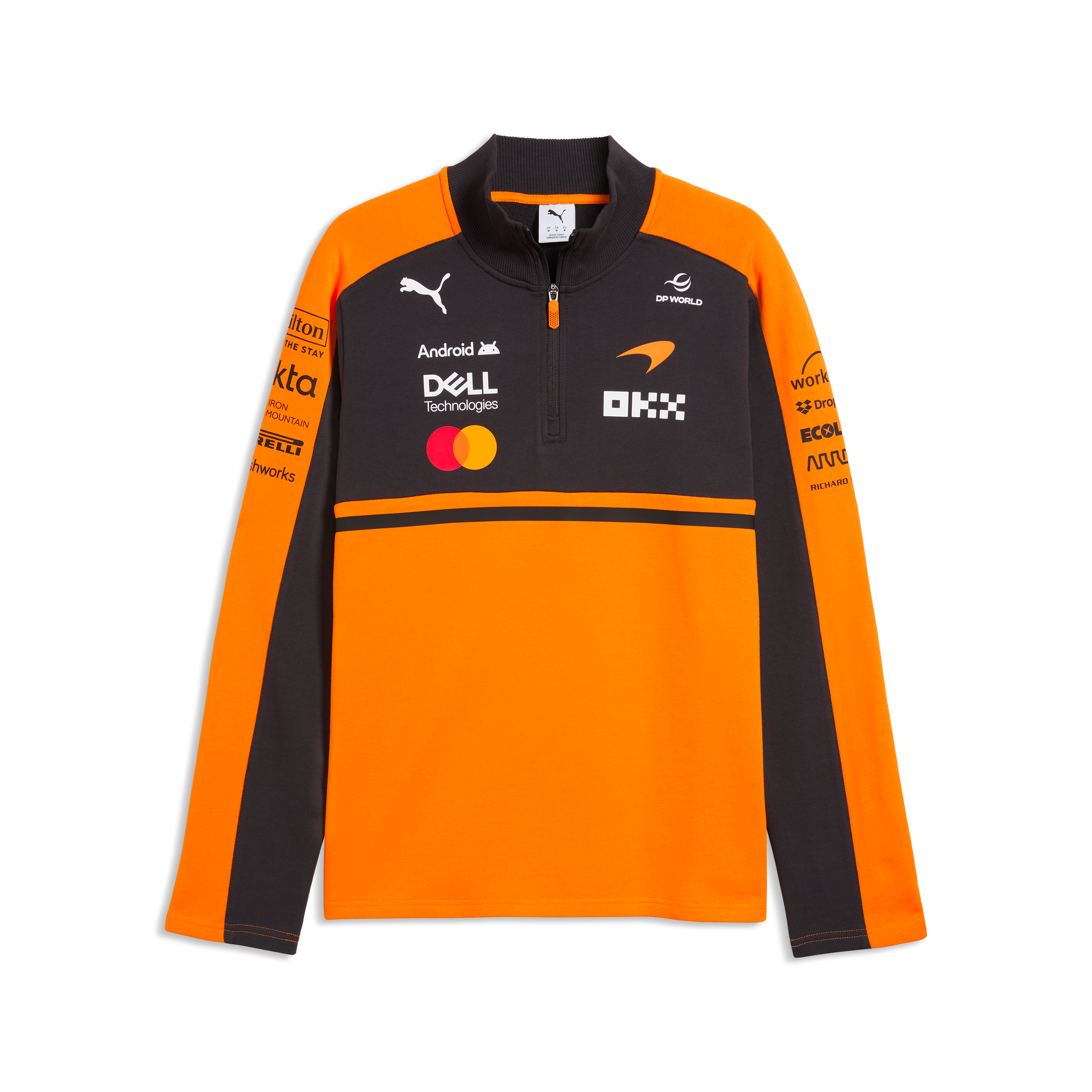 McLaren Racing F1 Team 2026 Half Zip Sweat Mens - Papaya