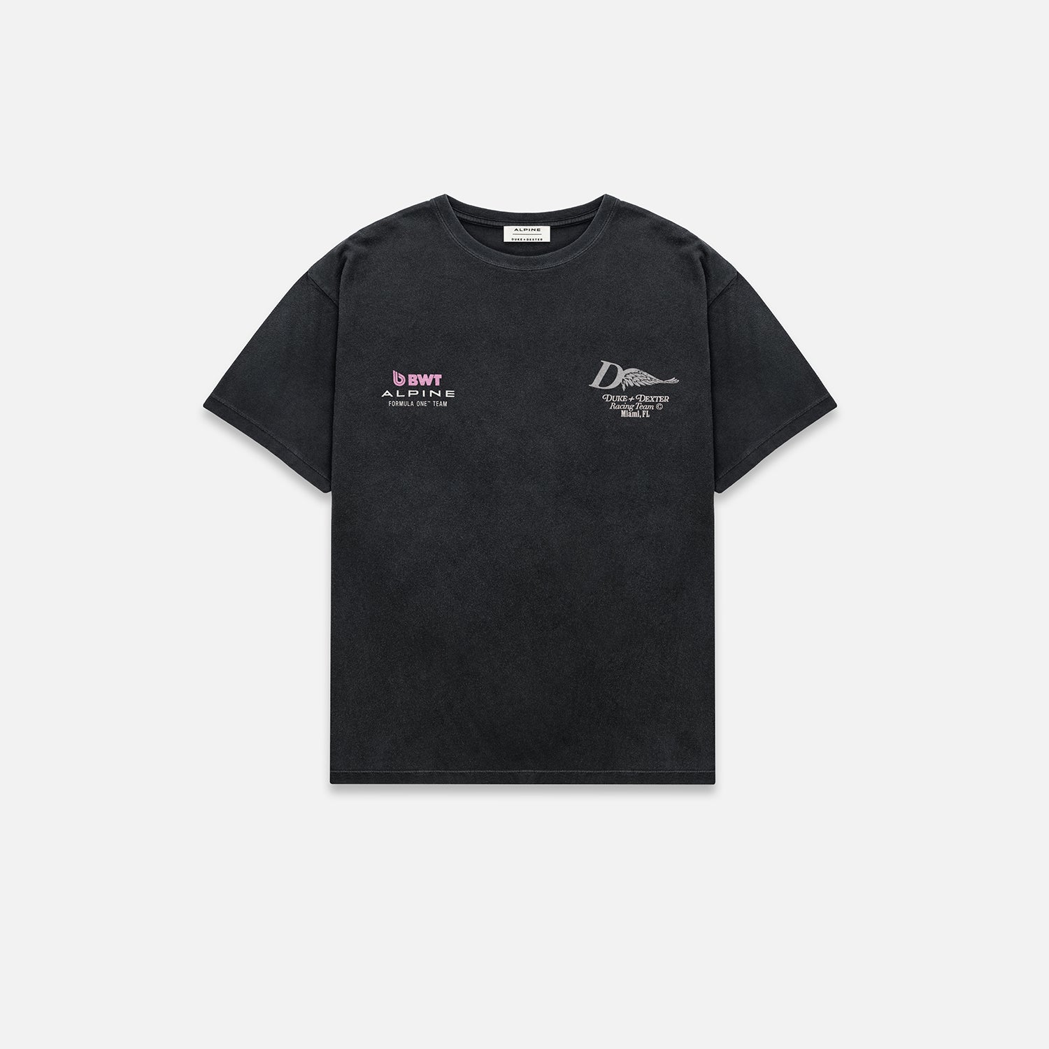 Alpine F1 Team X Duke And Dexter Blue Helmet T-Shirt Unisex - Washed Black