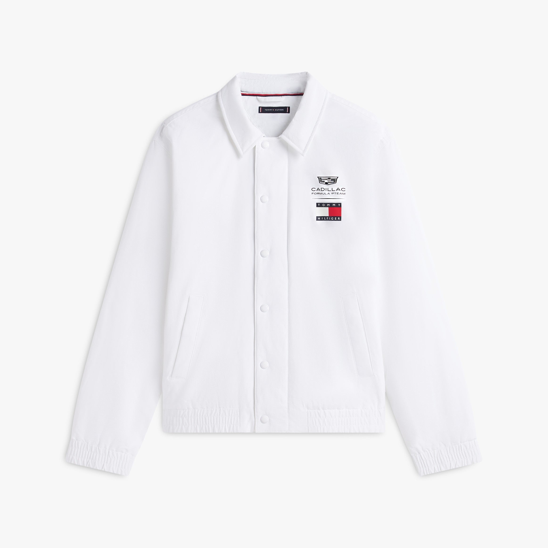 Cadillac F1 X Tommy Hilfiger Chevron Coach Jacket Mens - White