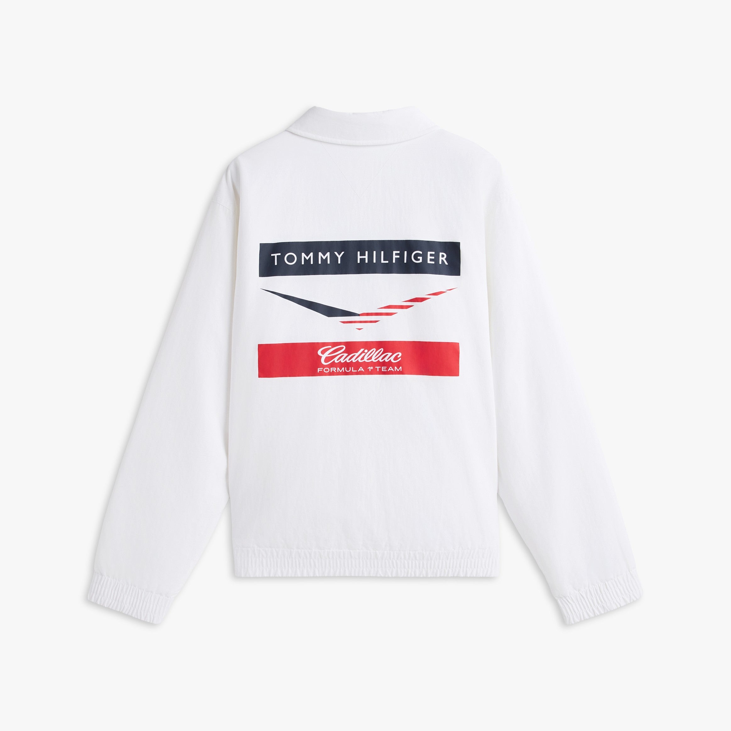 Cadillac F1 X Tommy Hilfiger Chevron Coach Jacket Mens - White