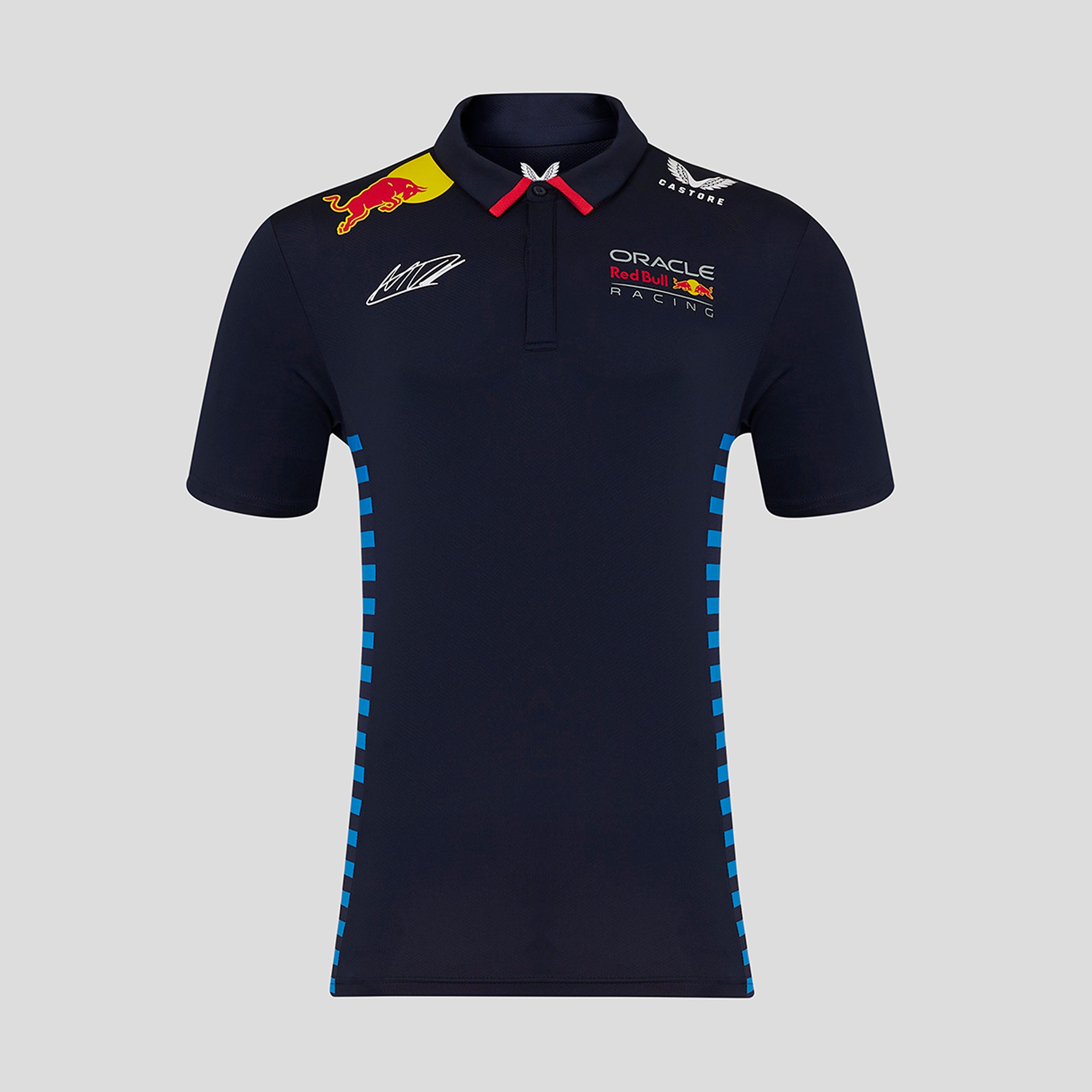 Red Bull Racing F1 Team 2024 Max Verstappen Short Sleeve Polo Shirt Mens - Night Sky