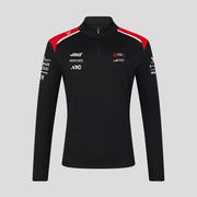 Haas F1 Team 2026 Quarter Zip Midlayer Unisex - Caviar / Flame Scarlet